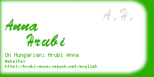 anna hrubi business card